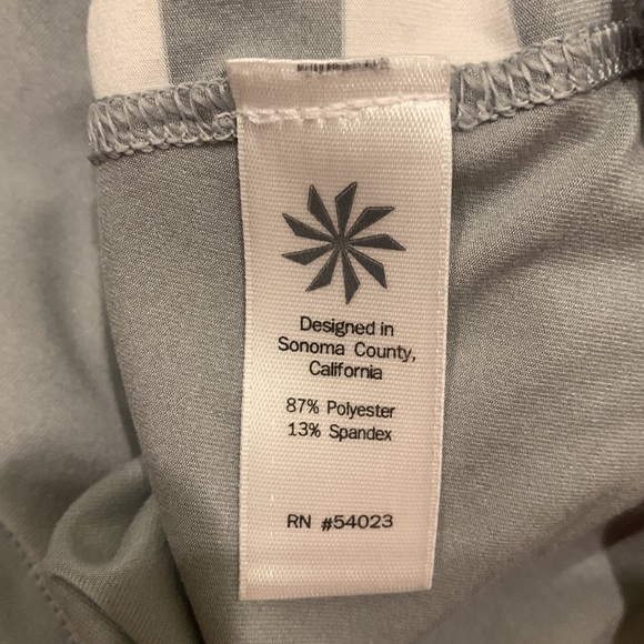 Athleta Women's Grey/White Striped Scoop Neck Tank Top, Size M - Picture 7 of 8